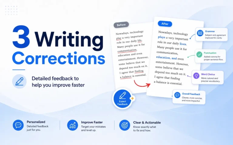 IELTS Writing Corrections with Expert Feedback