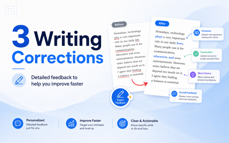 IELTS Writing Corrections with Expert Feedback