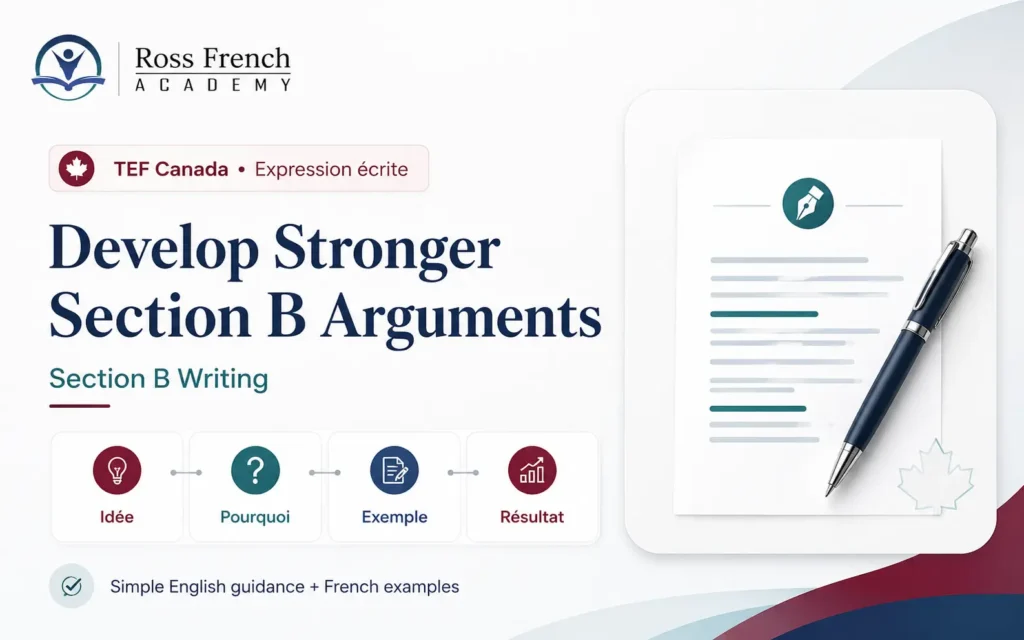 TEF Canada Expression écrite (Writing): Develop Strong Section B Arguments